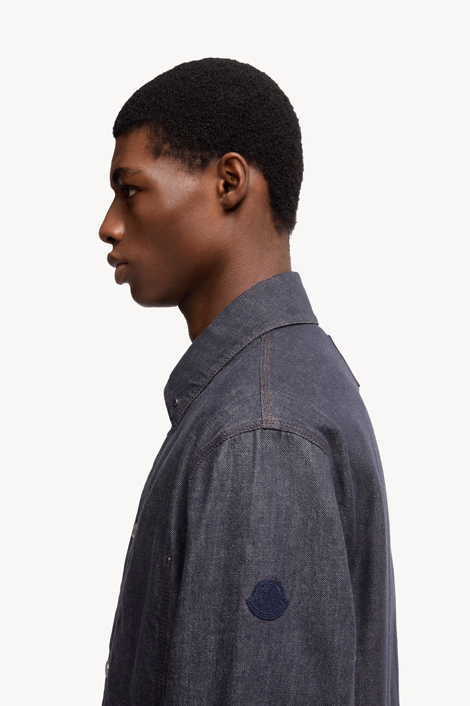 Chaqueta camisera con plumón de tejido vaquero 3 en 1 Forets Hombre Azul Denim Moncler 4